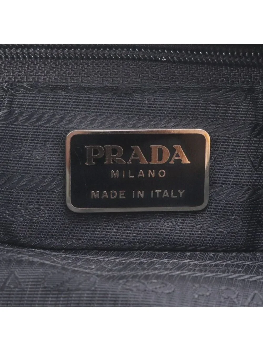 Prada Tessuto Nylon Triangle Logo Leather Shoulder Bag Crossbody Messenger